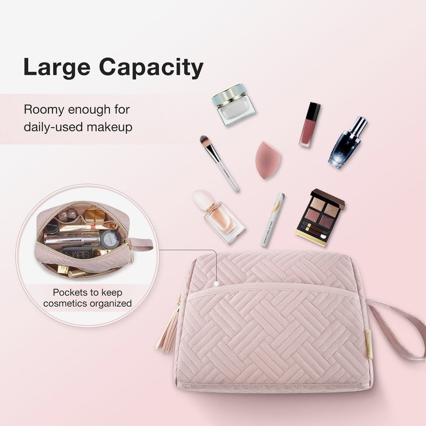 Luxe Toilettas met Polsband – Waterafstotende Make-up & Reis Organizer