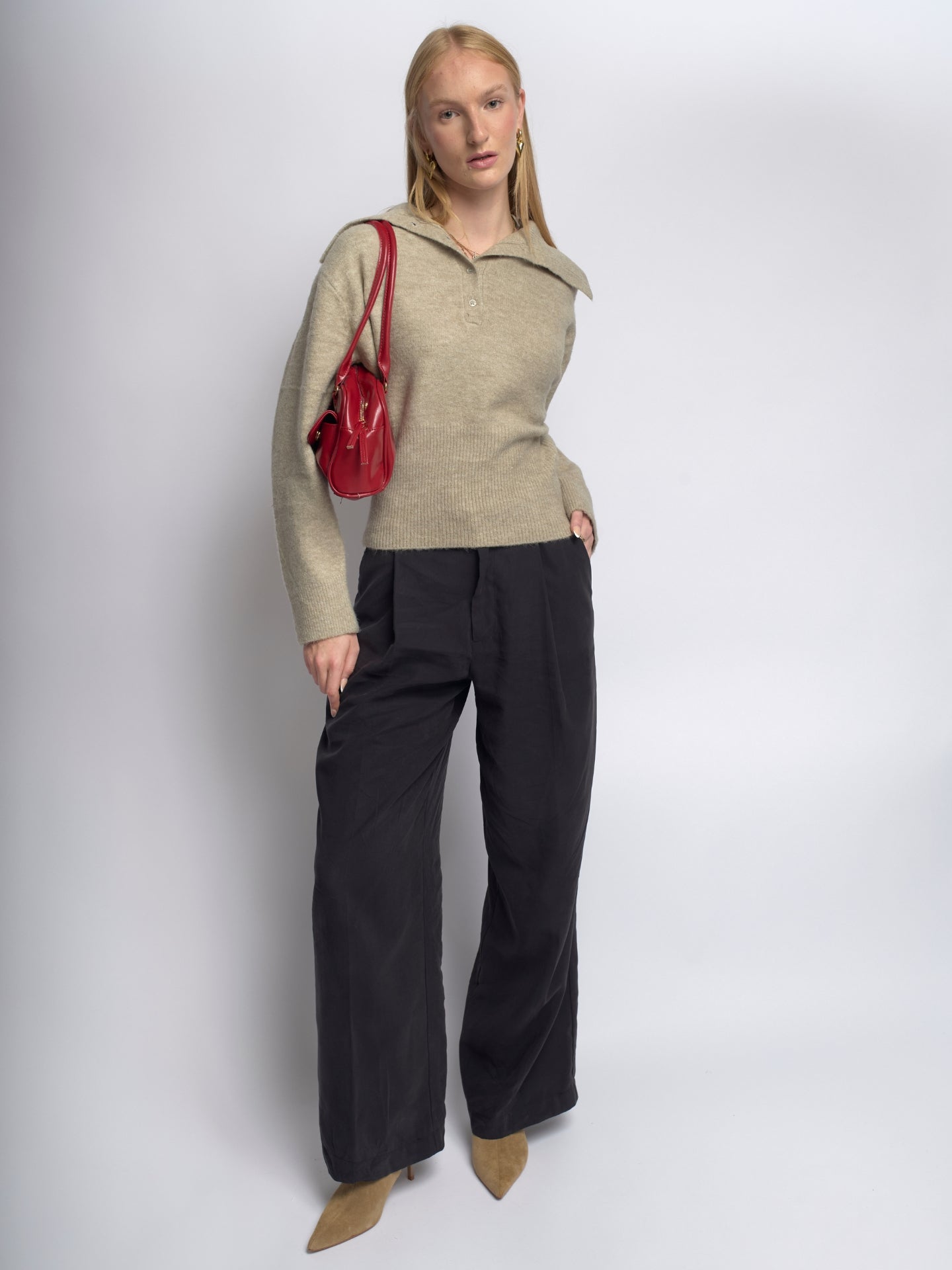 Liorra Vegan Leren Handtas Zwart met Dubbele Vakken – Elegant & Functioneel