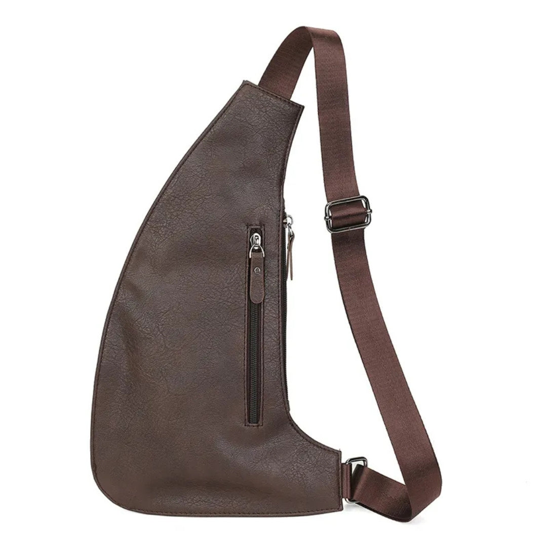Crossbody Schoudertas voor Heren – Leren Sling Bag met Meerdere Vakken