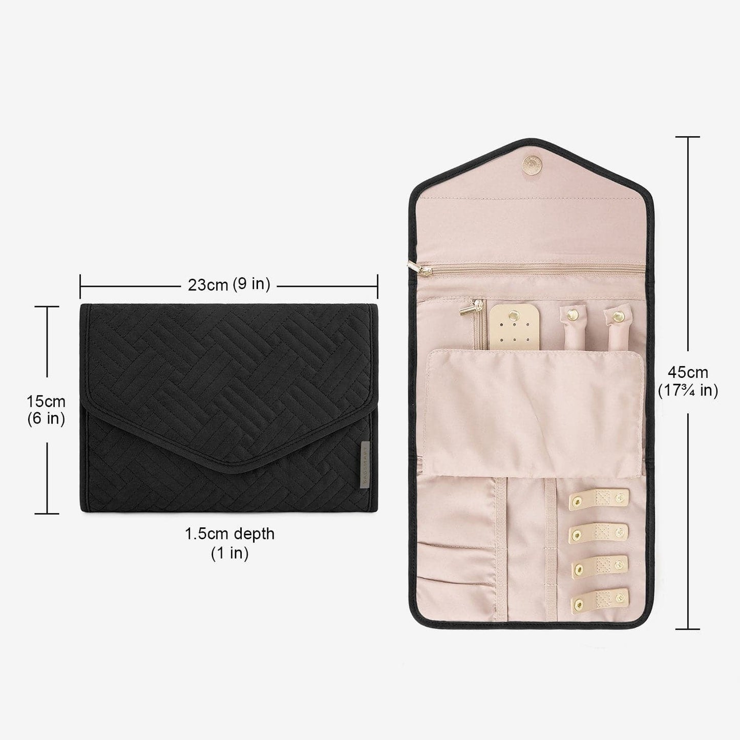 Turquoise Sieradentasje – Compacte Envelop Sieraden Organizer voor Reizen