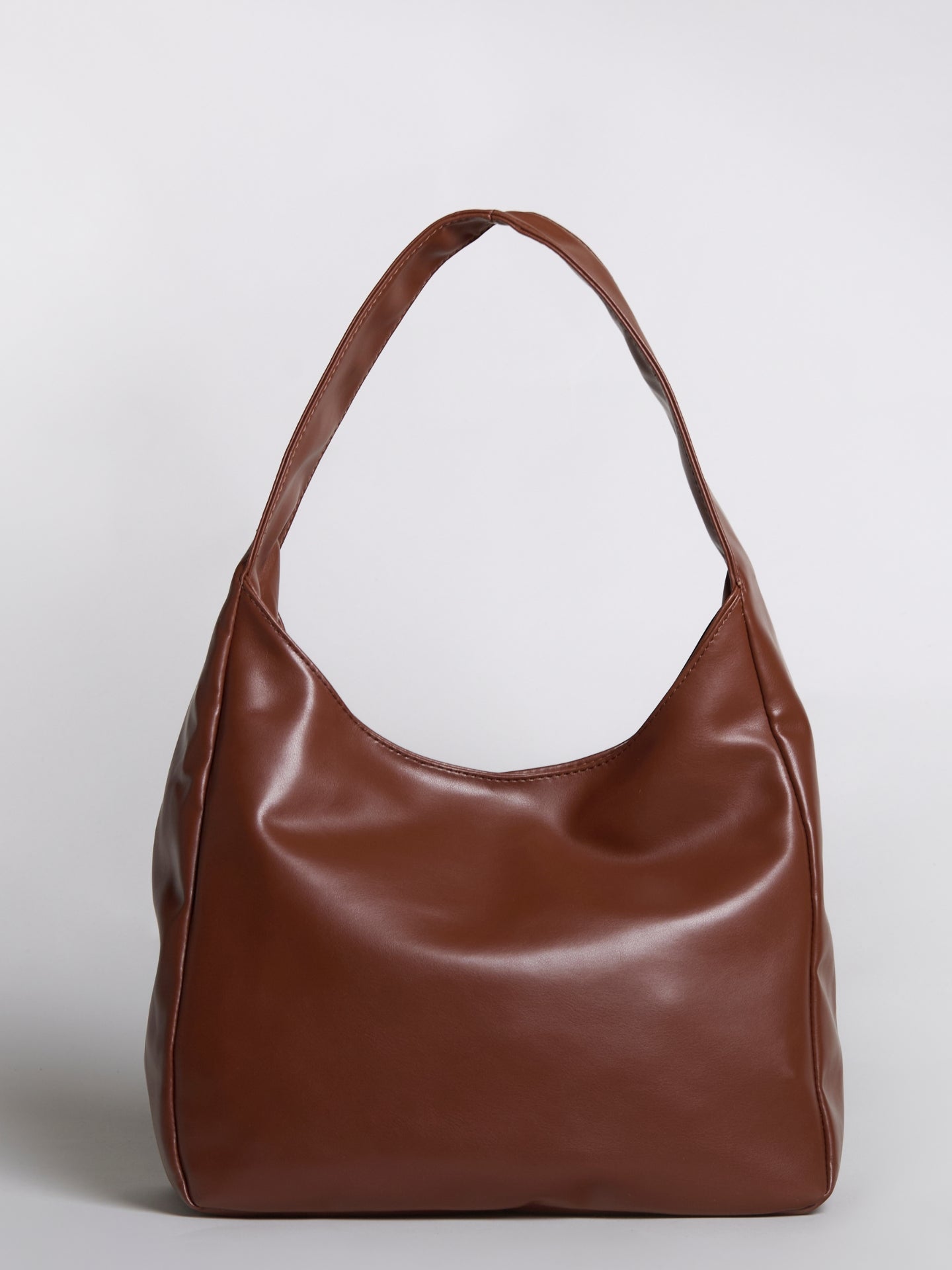 Minimalistische Hobo Schoudertas – Vegan Leer