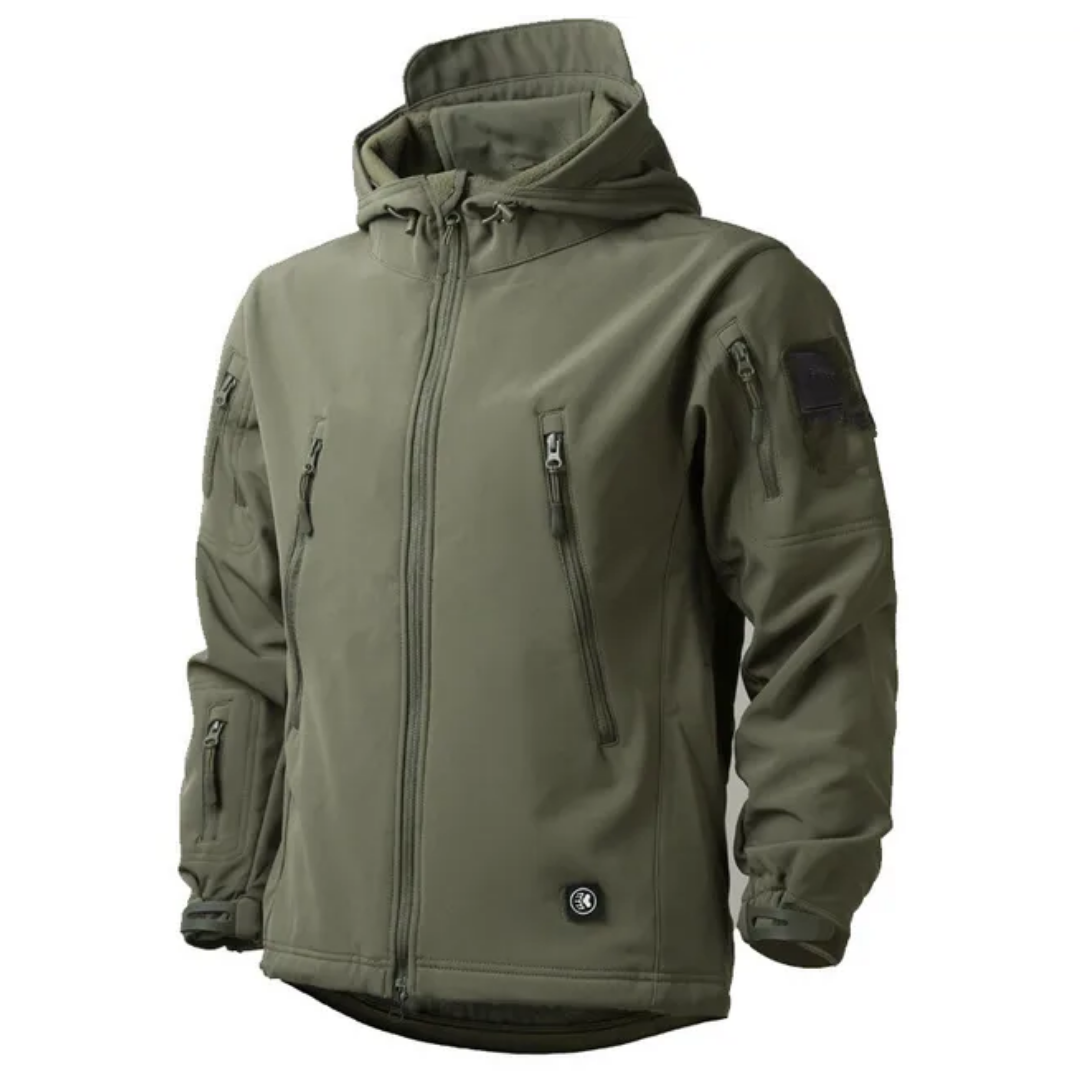 Tactische Softshell Jas voor Heren – Waterdichte Outdoor Jas met Capuchon