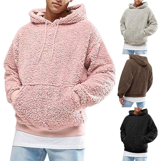 Teddy Hoodie Heren – Warme Fluffy Fleece Hoodie met Capuchon