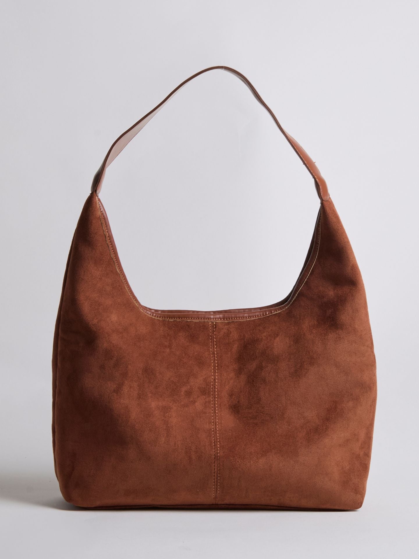 Zwarte Suède Schoudertas – Minimalistisch & Ruim Design