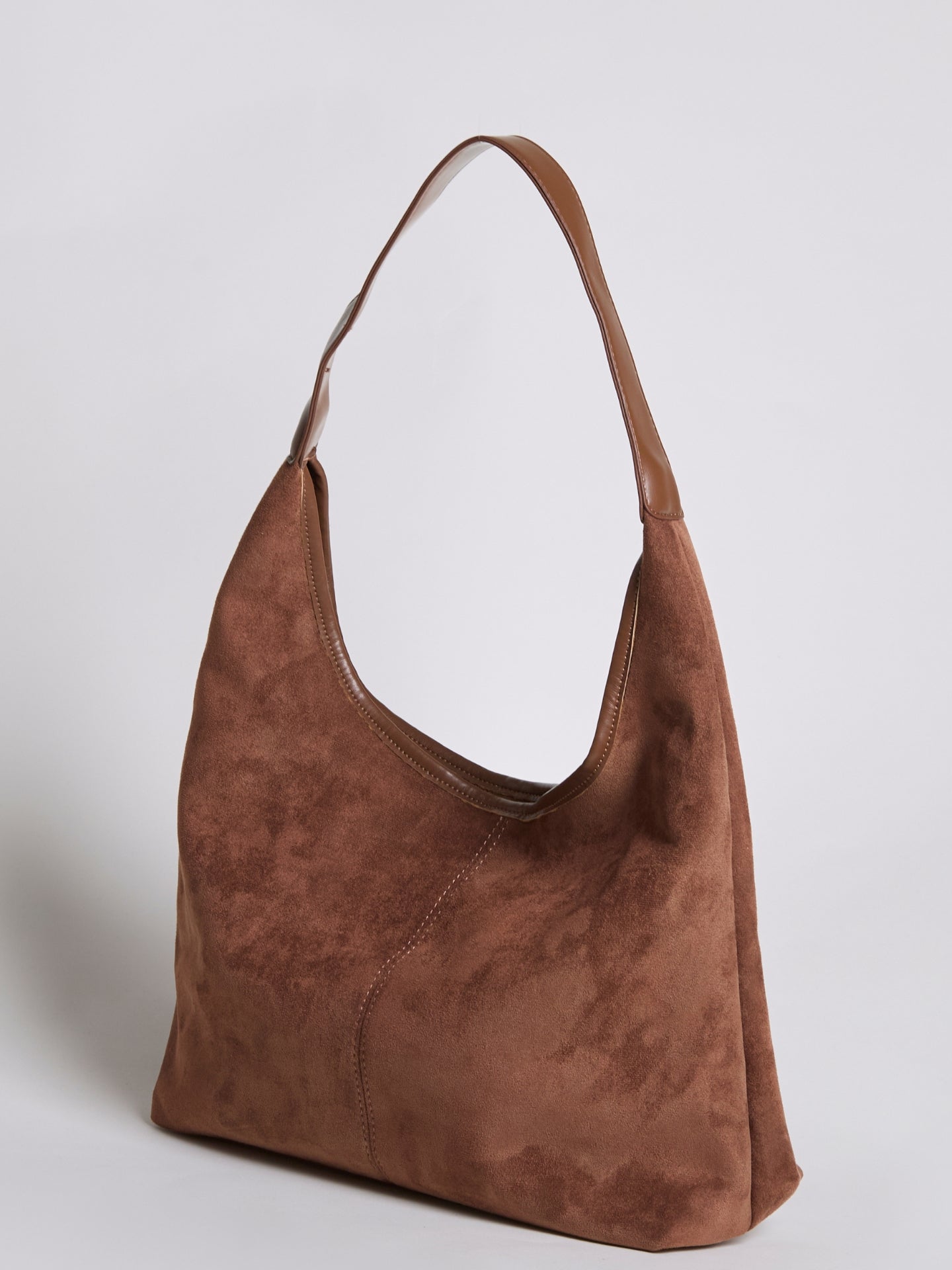 Zwarte Suède Schoudertas – Minimalistisch & Ruim Design