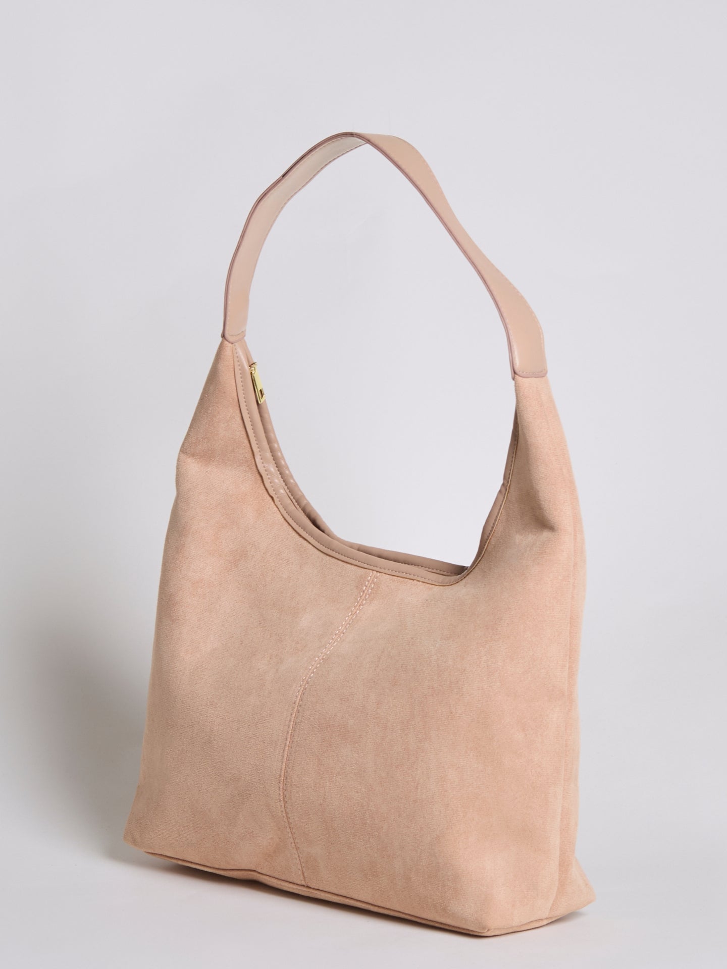 Zwarte Suède Schoudertas – Minimalistisch & Ruim Design