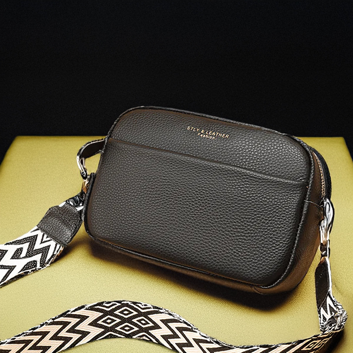 Crossbody Tas van Echt Leer – 22×15×8 cm | Hoogwaardige Dames Schoudertas