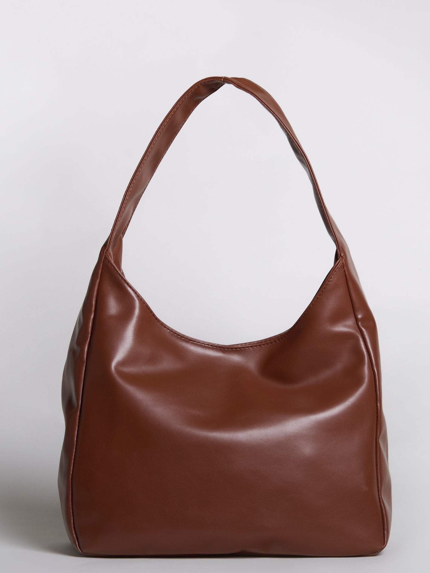 Minimalistische Hobo Schoudertas – Vegan Leer