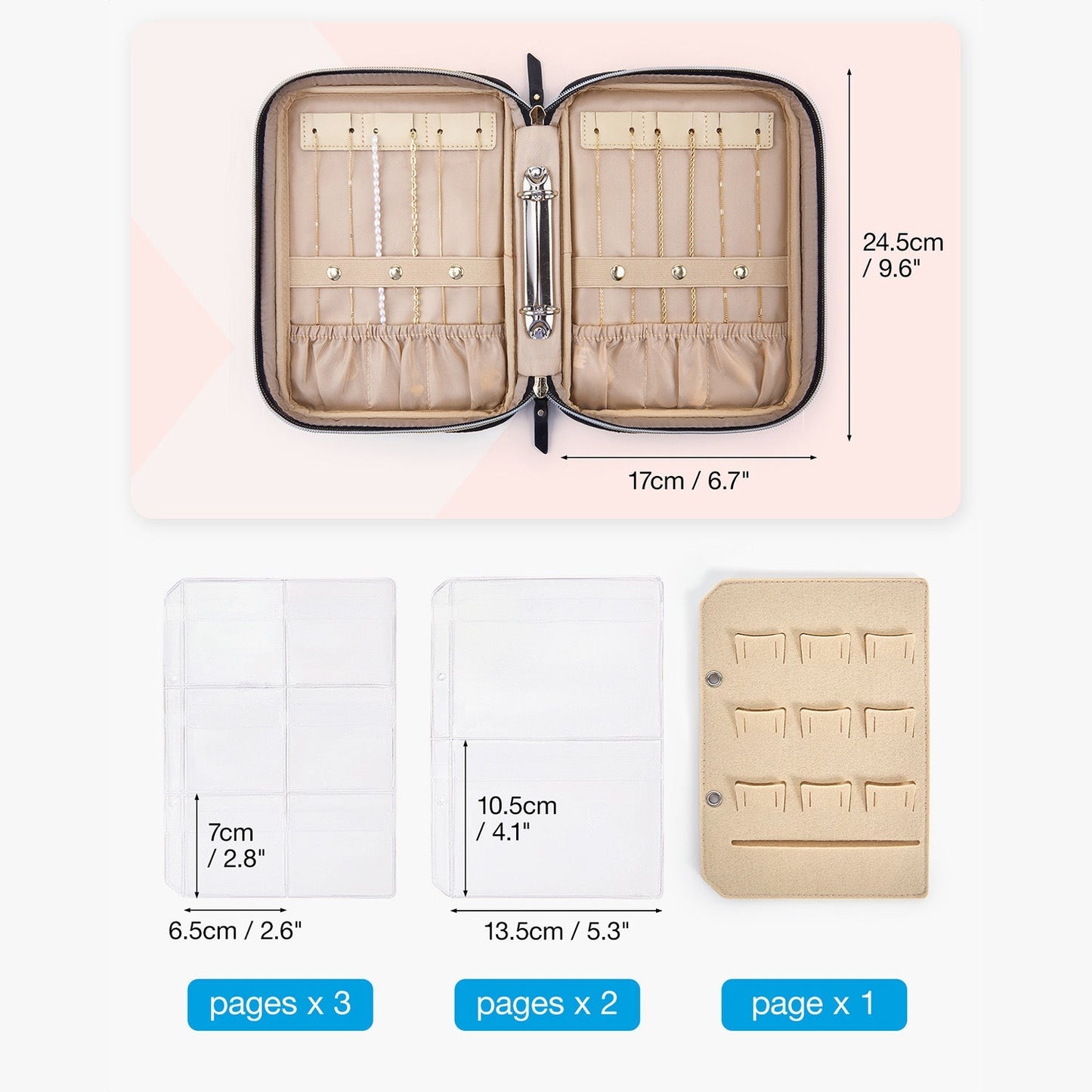 Luxe Sieradendoos voor Reizen – Compacte Organizer voor Ringen, Kettingen & Oorbellen