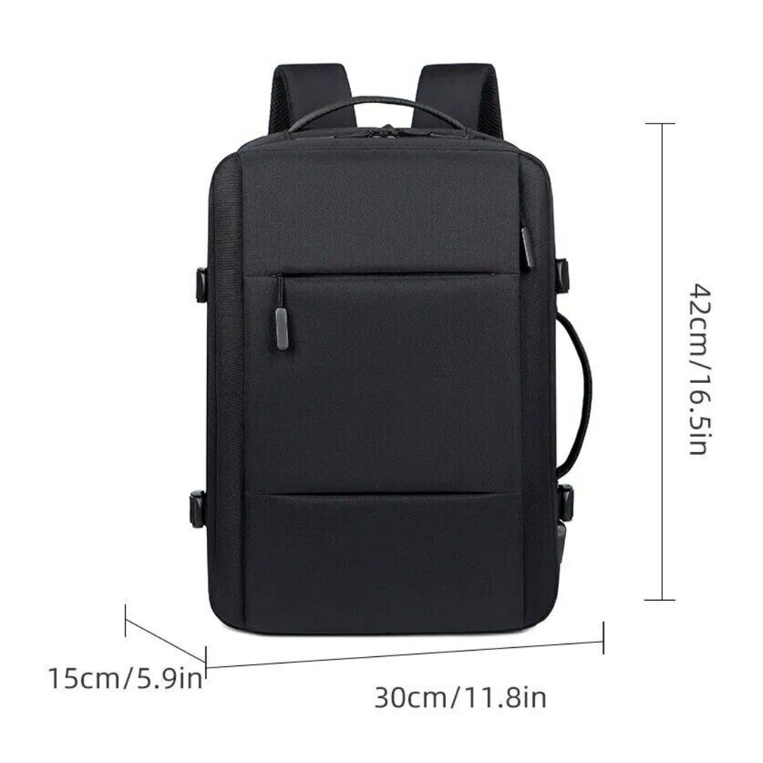 Waterdichte Reistas Rugzak – USB-aansluiting & Laptopvak (15,6″)