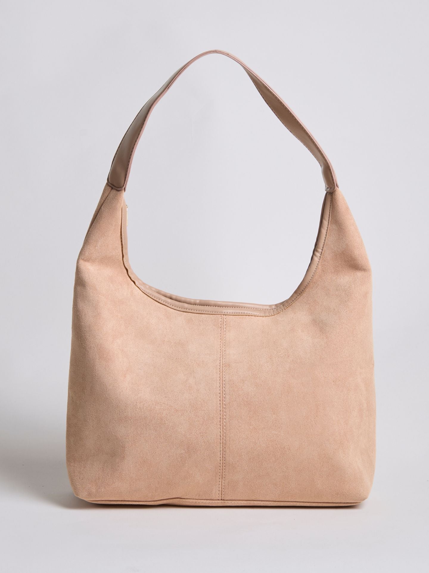 Zwarte Suède Schoudertas – Minimalistisch & Ruim Design