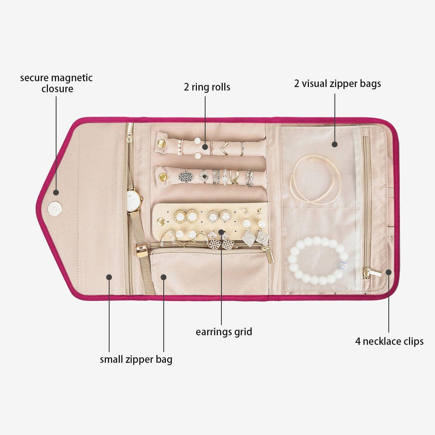 Turquoise Sieradentasje – Compacte Envelop Sieraden Organizer voor Reizen