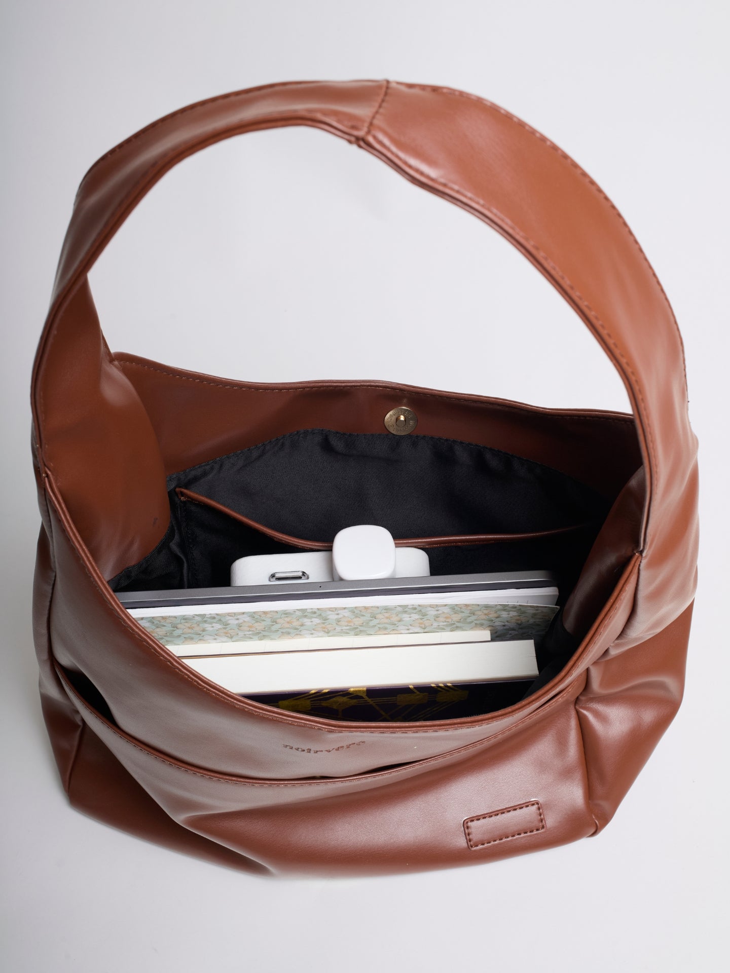 Minimalistische Hobo Schoudertas – Vegan Leer