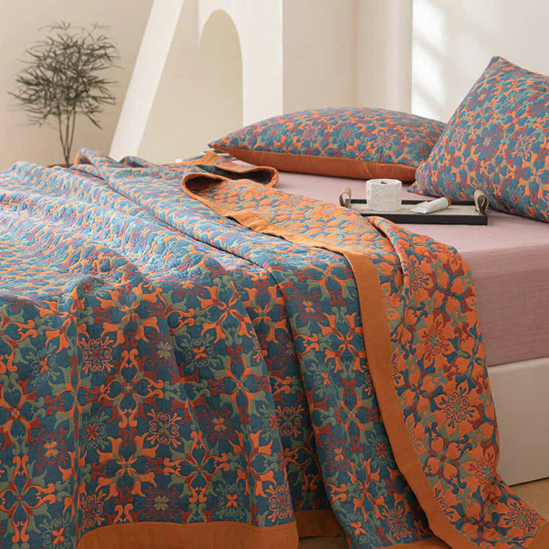 Bohemian Fleece Deken – Warme Plaid met Kleurrijk Patroon voor Bank & Bed