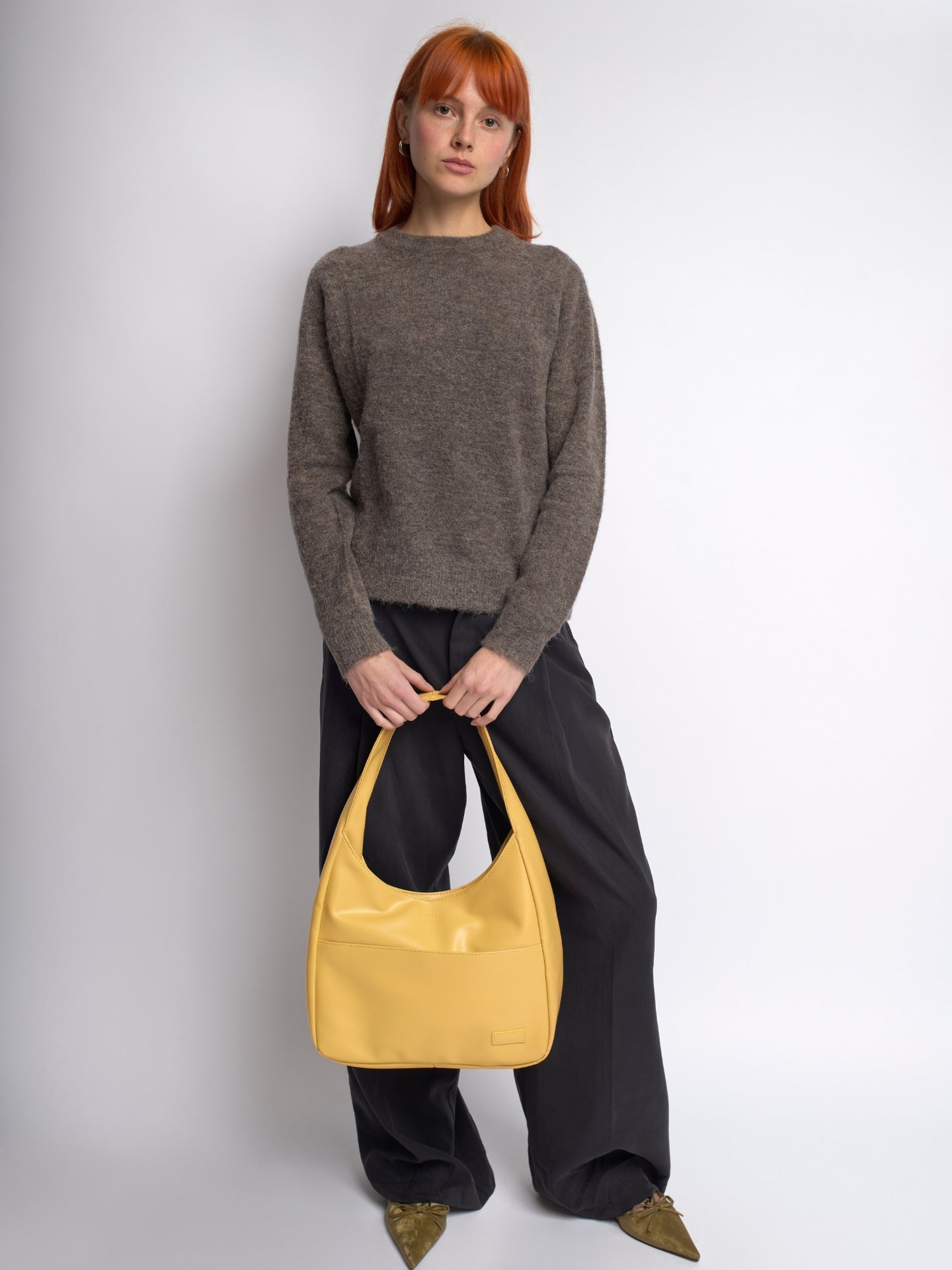 Minimalistische Hobo Schoudertas – Vegan Leer