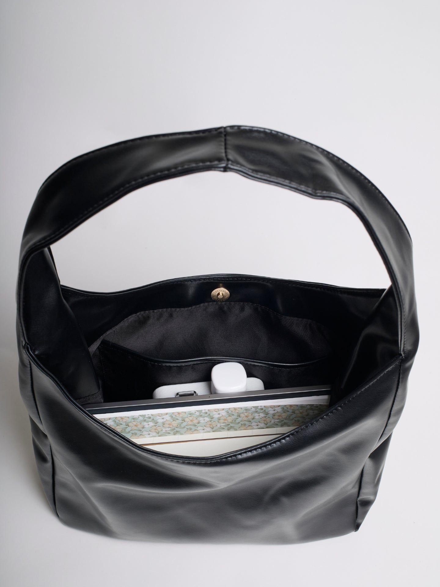 Minimalistische Hobo Schoudertas – Vegan Leer