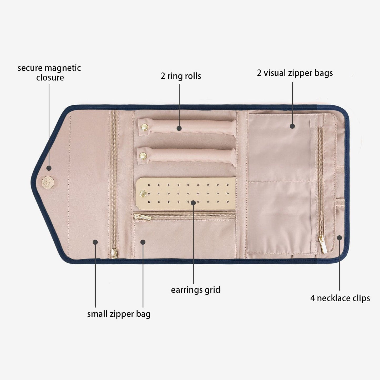 Turquoise Sieradentasje – Compacte Envelop Sieraden Organizer voor Reizen