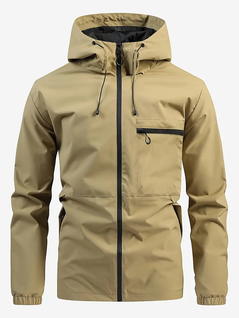Heren Softshell Jas met Capuchon – Waterafstotende Outdoor Jas