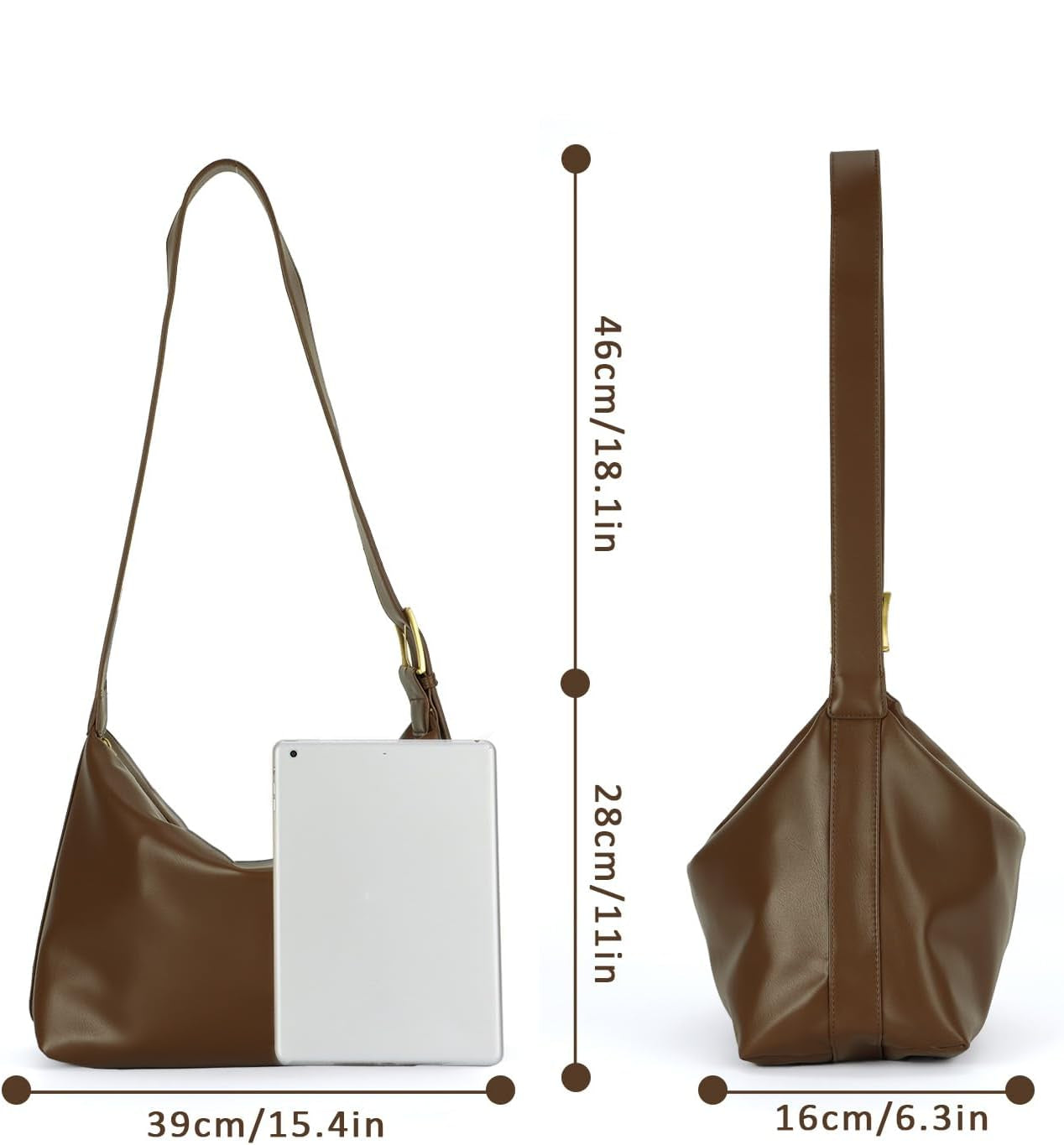 Minimalistische Schoudertas in Leerlook – Stijlvol & Praktisch voor Elke Dag