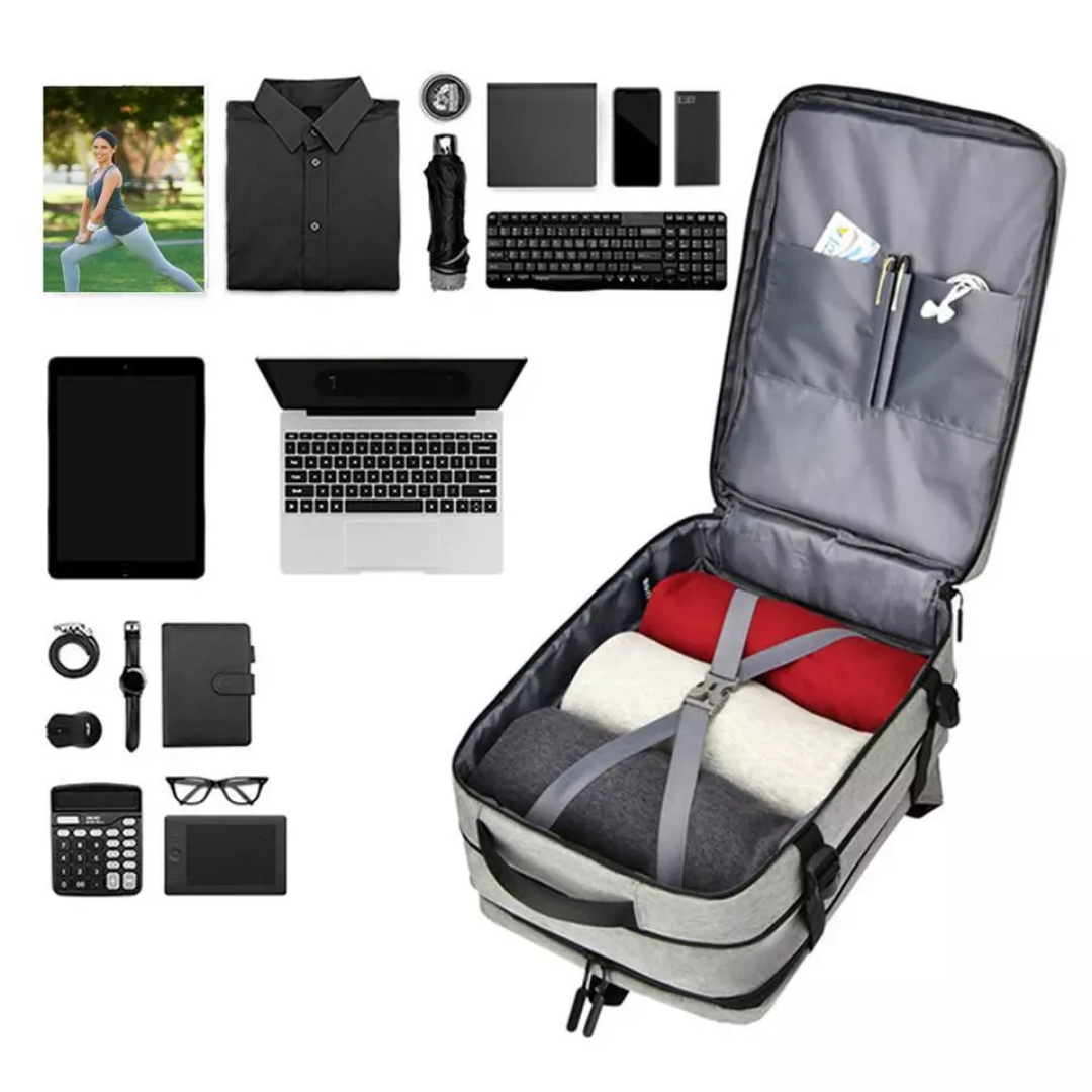 Waterdichte Reistas Rugzak – USB-aansluiting & Laptopvak (15,6″)