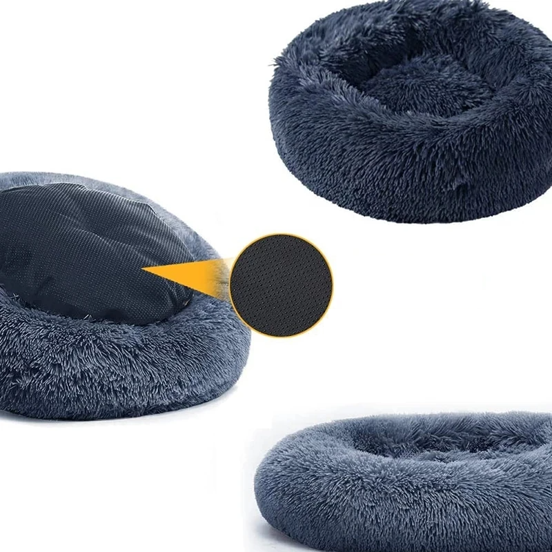 Ronde Donut Hondenmand & Kattenmand – Zachte Fluffy Huisdiermand