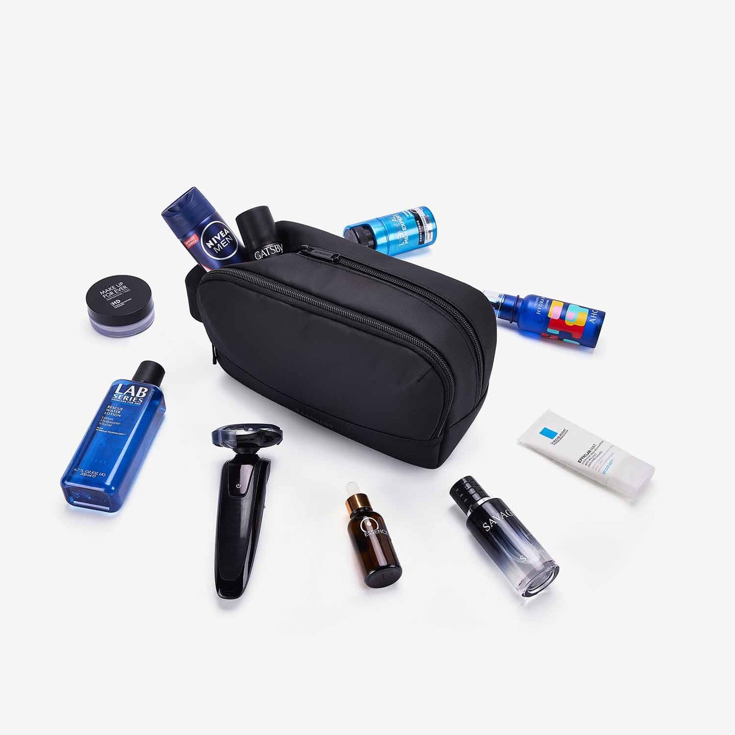 Liorra Toilettas voor Heren – Waterafstotend & Compact met Meerdere Vakken – Zwart of Blauw