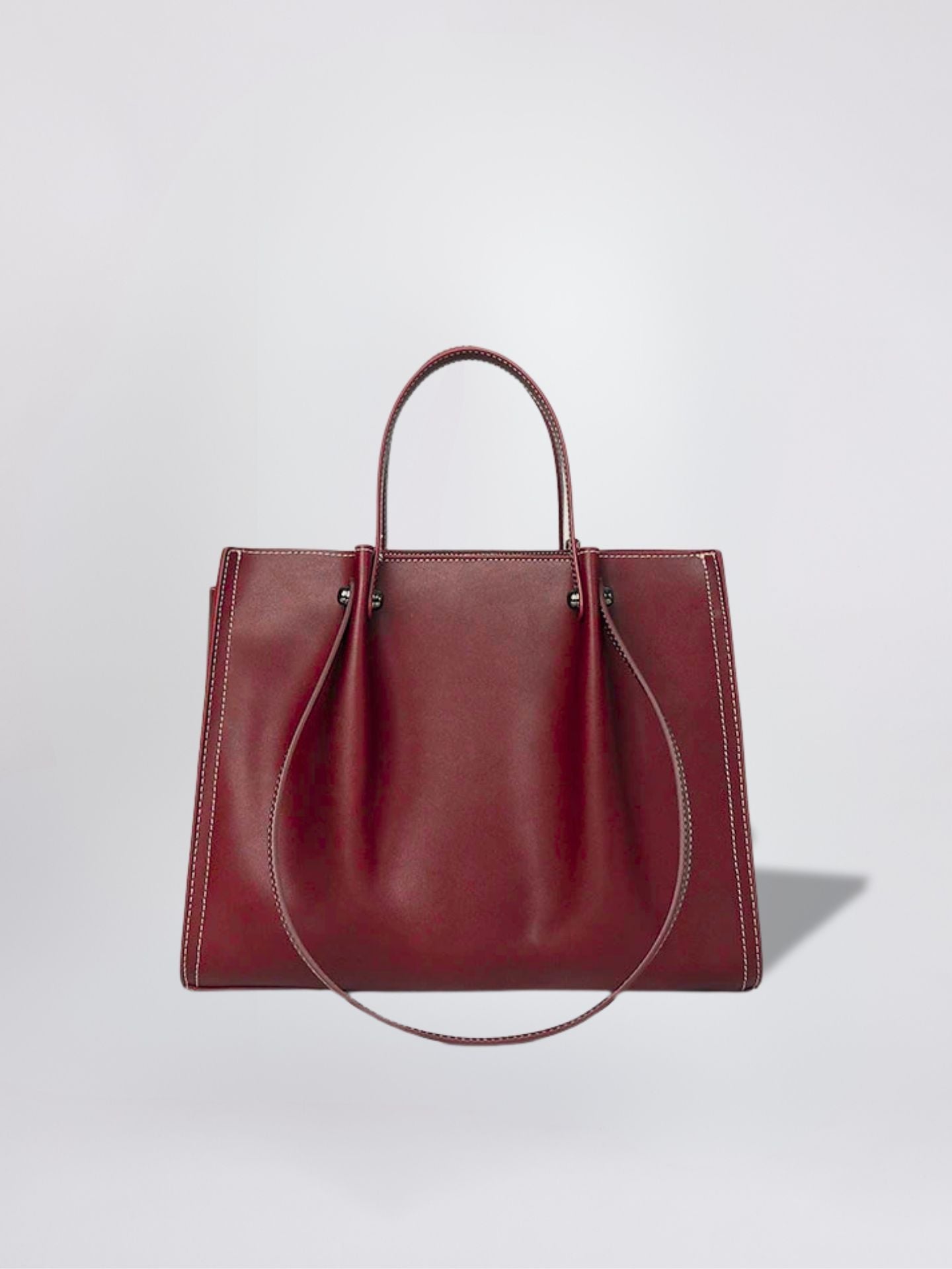 Zwarte Leren Shopper – Minimalistisch & Ruim Design