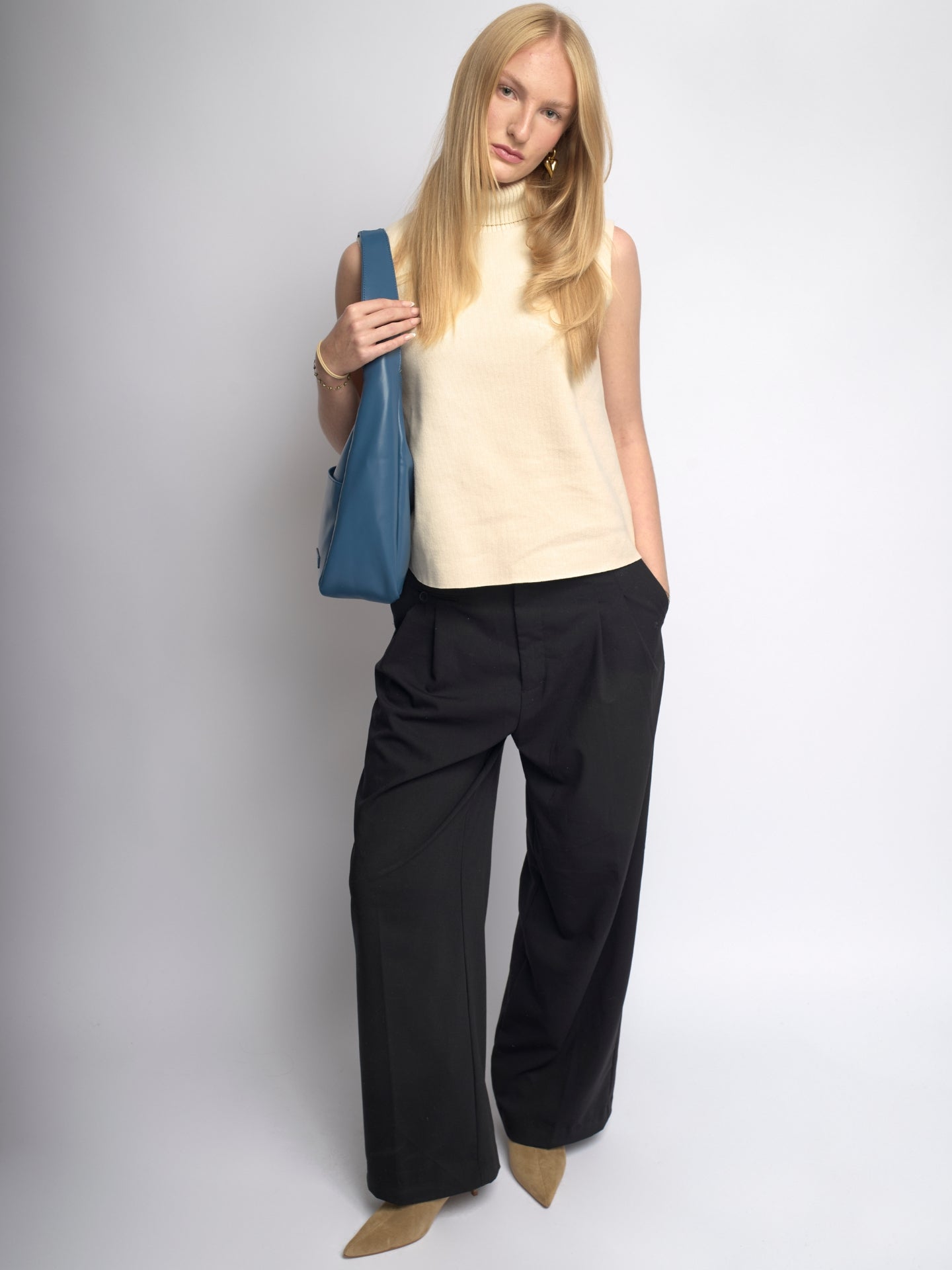 Minimalistische Hobo Schoudertas – Vegan Leer