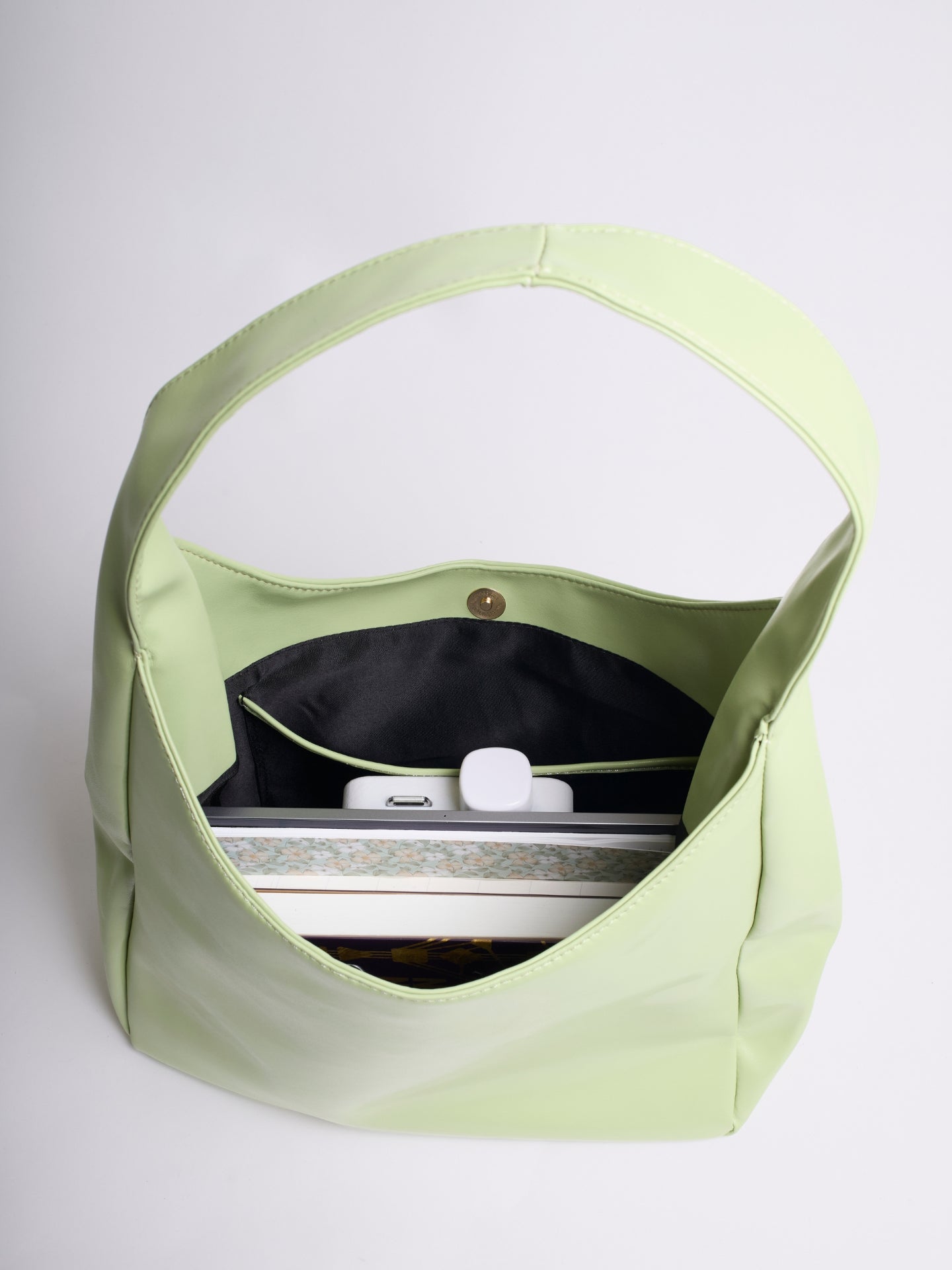 Minimalistische Hobo Schoudertas – Vegan Leer