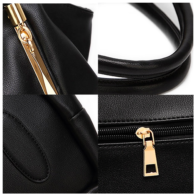 Trendy Handtas Vegan Leer – Elegant & Praktisch met Gouden Details