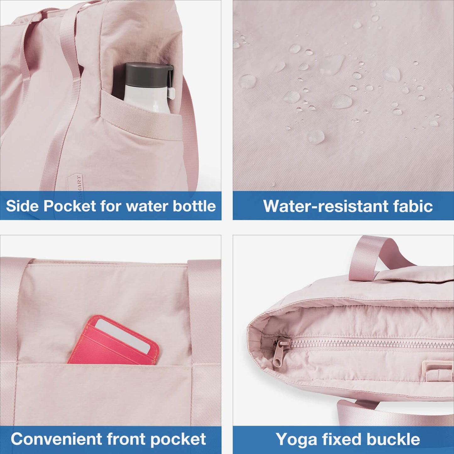 Zwarte Draagtas met Yogamat-Houder – Waterafstotend & Laptopvak – Ideaal voor Sport, Werk of Strand