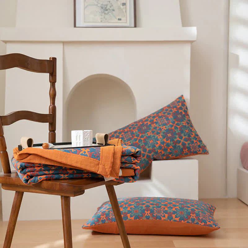 Bohemian Fleece Deken – Warme Plaid met Kleurrijk Patroon voor Bank & Bed