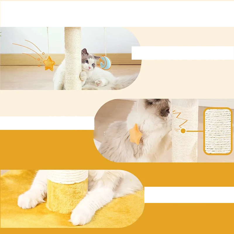 Kattenkrabpaal met Bedje – Krabpaal met Speelgoed en Zachte Ligplek