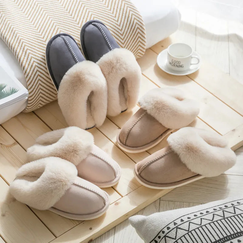 Dames Pantoffels met Bontvoering – Warme en Comfortabele Winter Slippers