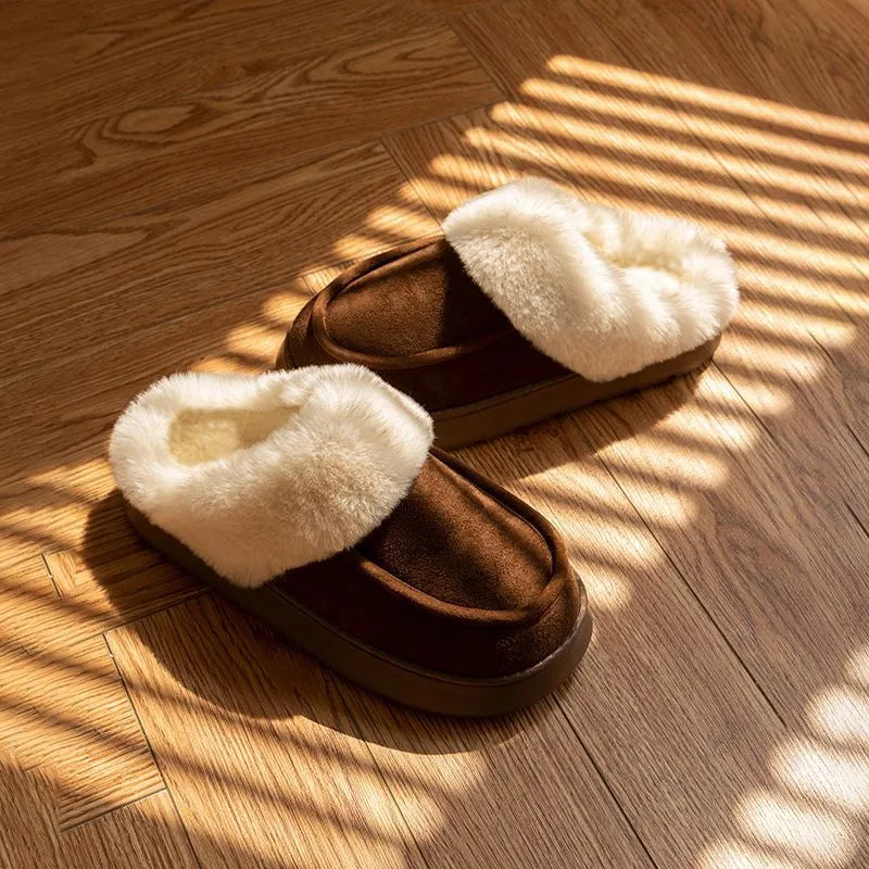 Dames Warme Pantoffels met Bontvoering – Comfortabele Winter Slippers