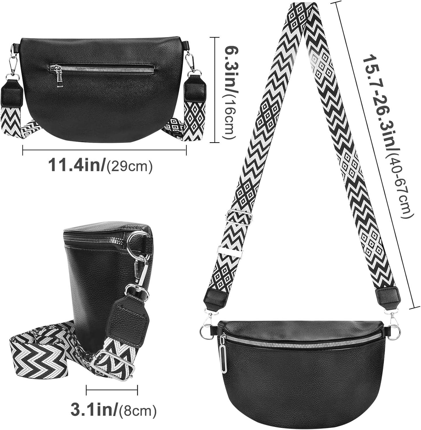 Trendy Crossbody Tas met Brede Schouderband – Stijlvol & Comfortabel