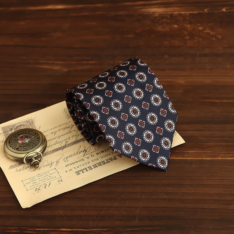 Geometrische Stropdas – Luxe Heren Das met Retro Patroon