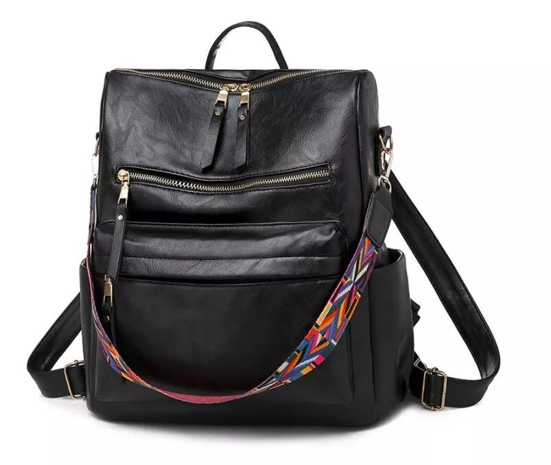 Vegan Leren Rugzak – Ruim, Comfortabel & Stijlvol