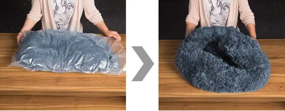 Ronde Donut Hondenmand & Kattenmand – Zachte Fluffy Huisdiermand