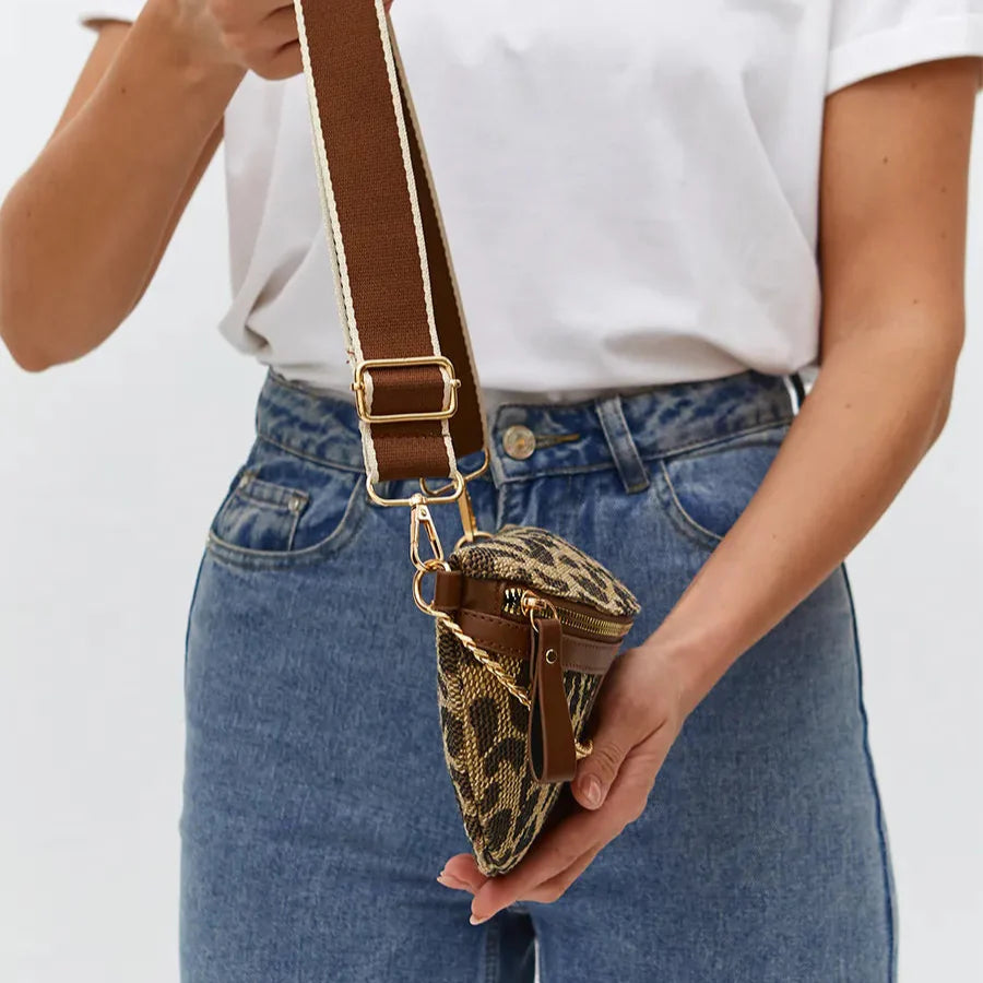 Leopard Crossbody & Heuptas met Gouden Ketting – Panterprint – Trendy & Verstelbare Band