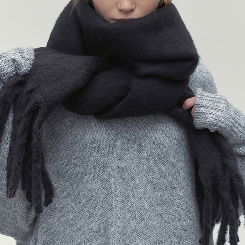 Warme Gebreide Wintersjaal voor Dames – Zacht en Elegant