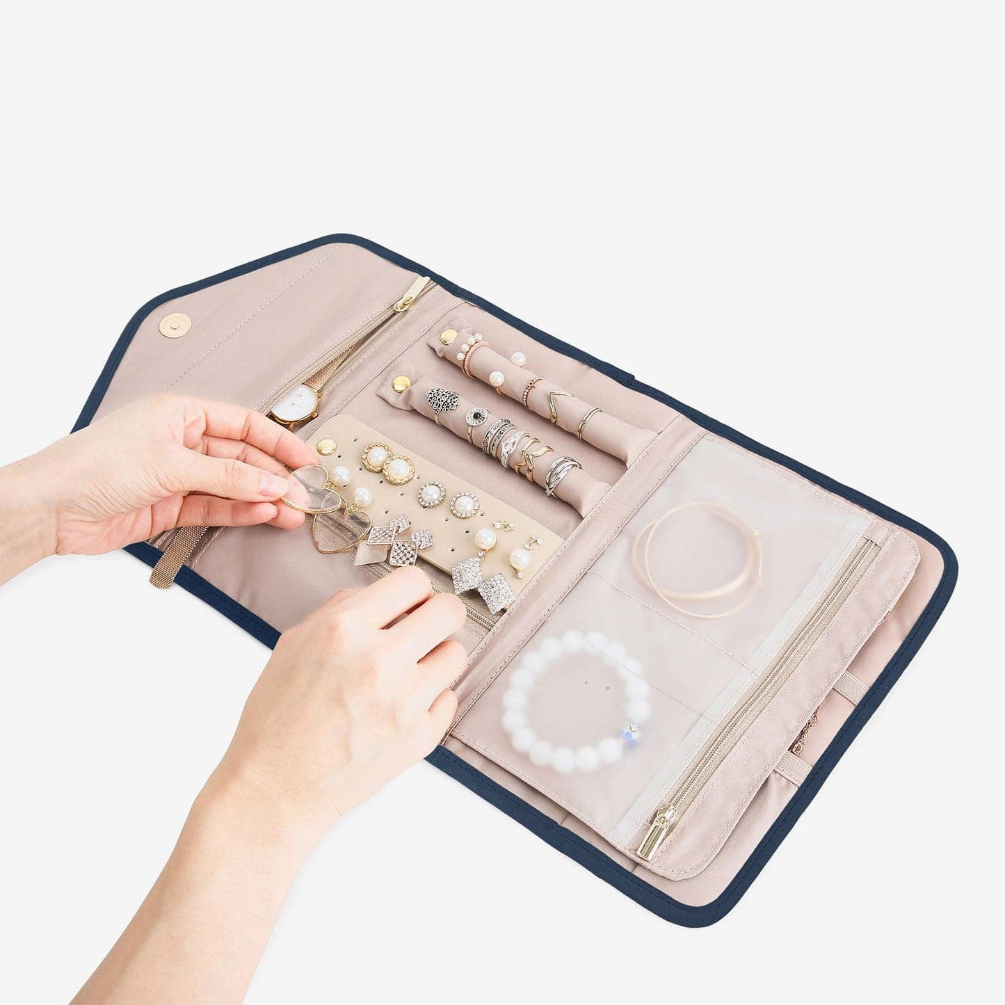 Turquoise Sieradentasje – Compacte Envelop Sieraden Organizer voor Reizen