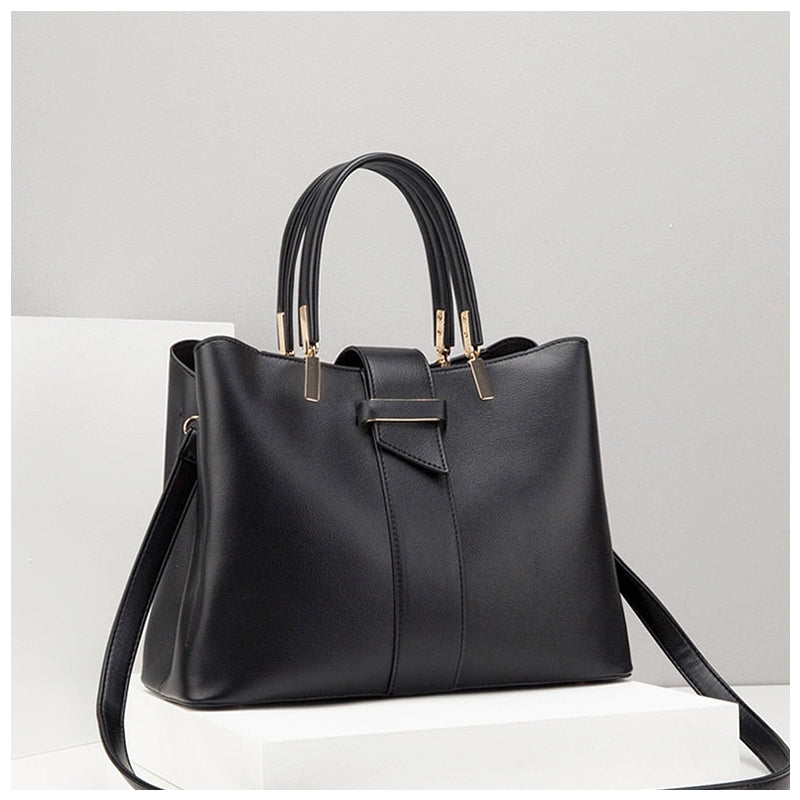 Elegante Handtas – Vegan Leer met Gouden Details