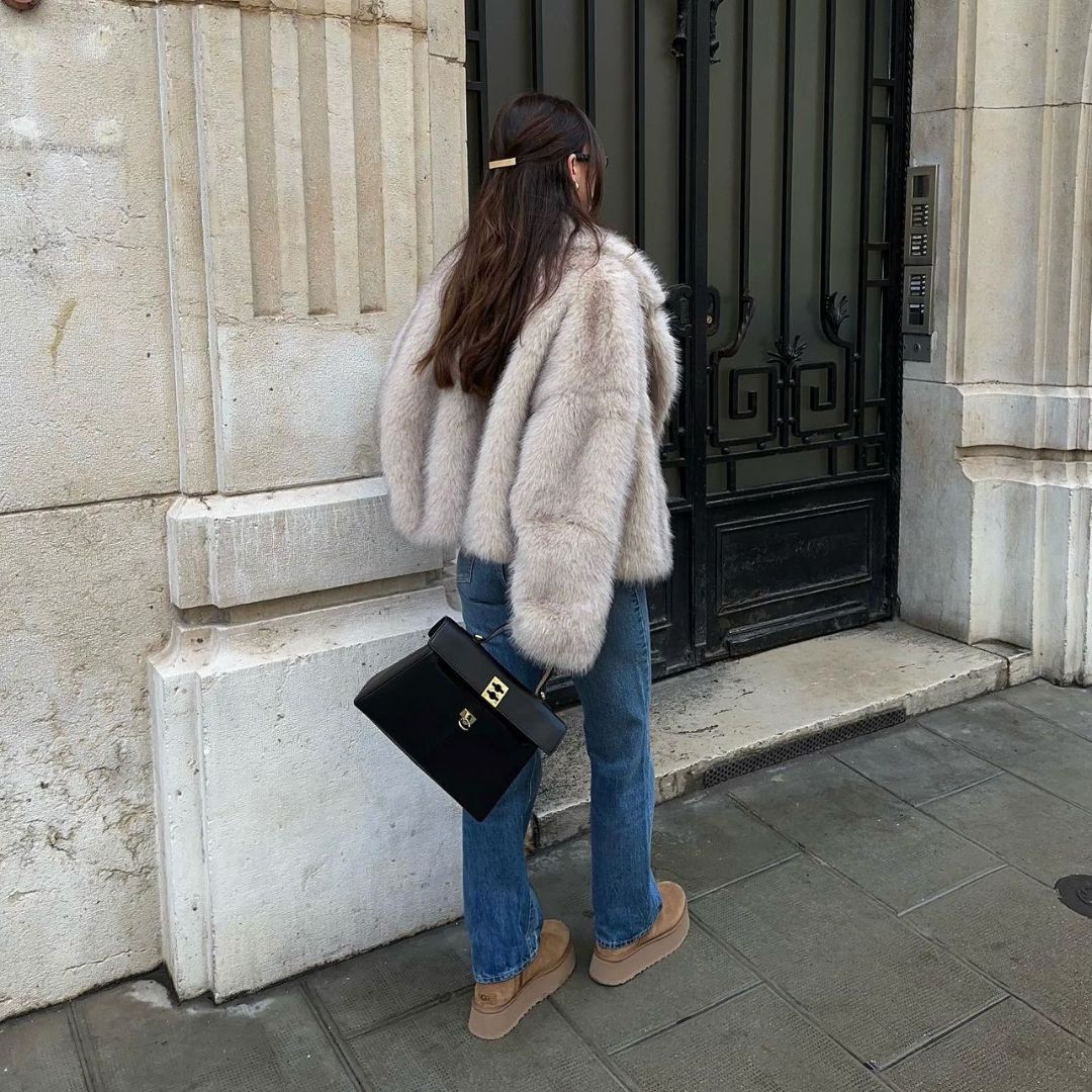 Dames Faux Fur Jas – Elegante Warme Winterjas met Luxe Look