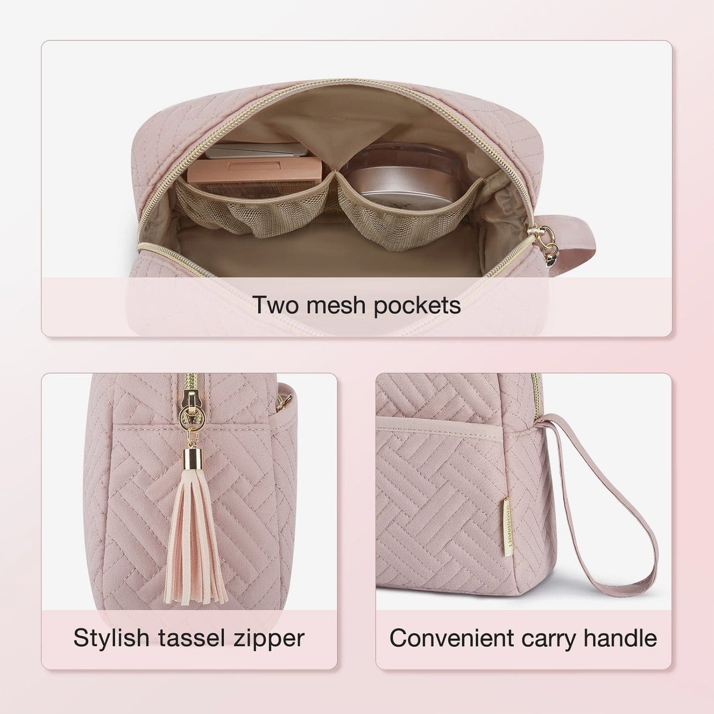Luxe Toilettas met Polsband – Waterafstotende Make-up & Reis Organizer