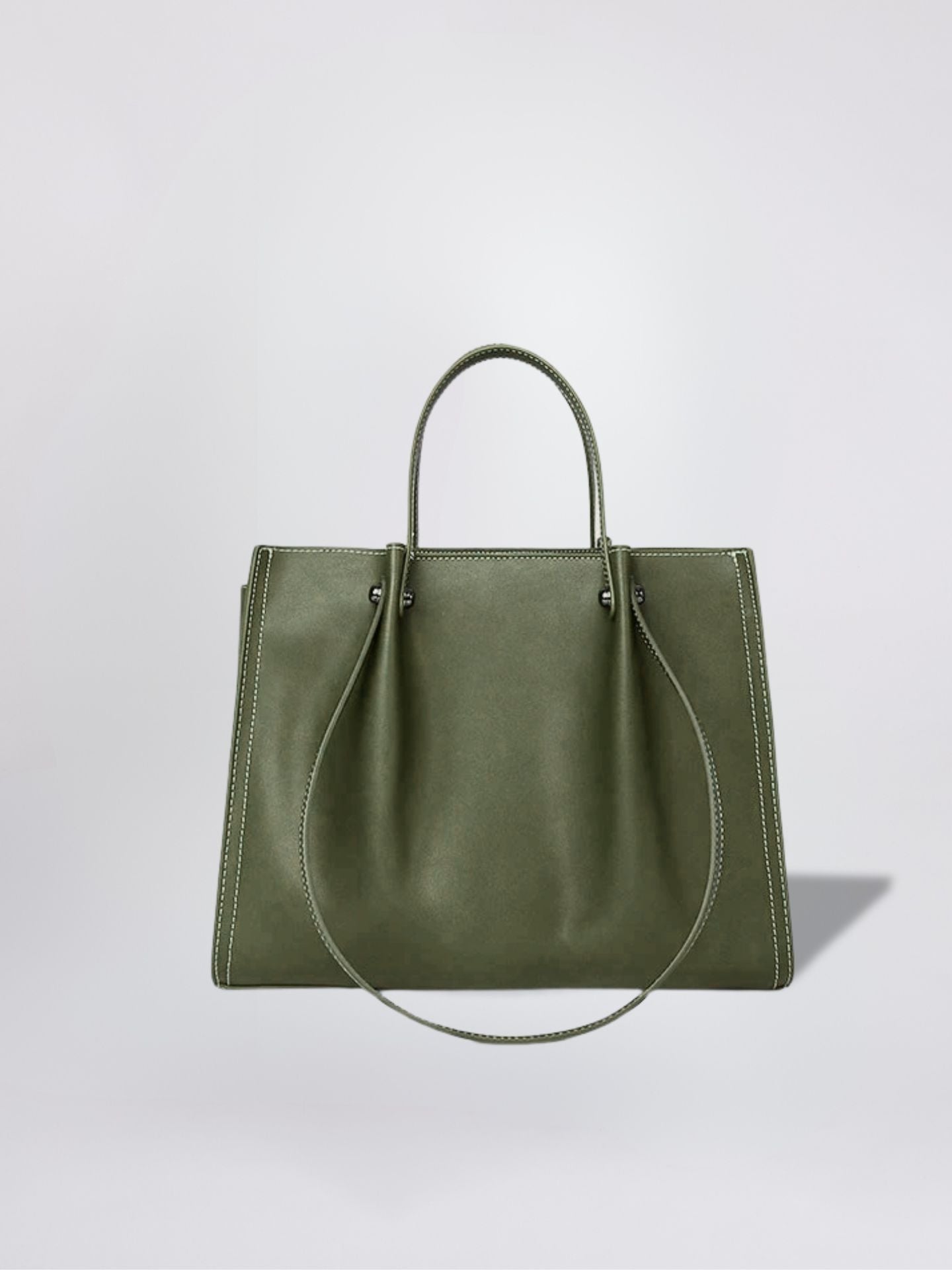 Zwarte Leren Shopper – Minimalistisch & Ruim Design