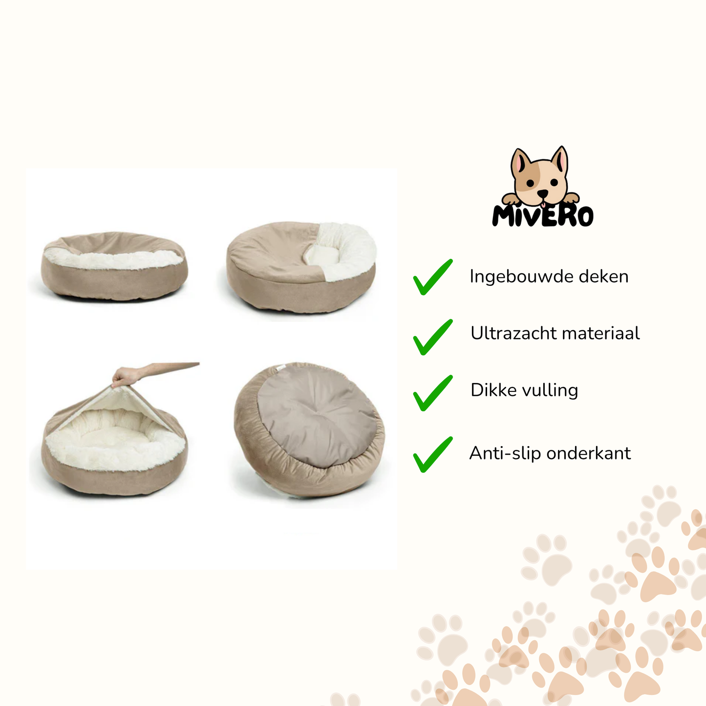 Hondenmand met Dekentje – Knusse Slaapzak voor Honden en Katten