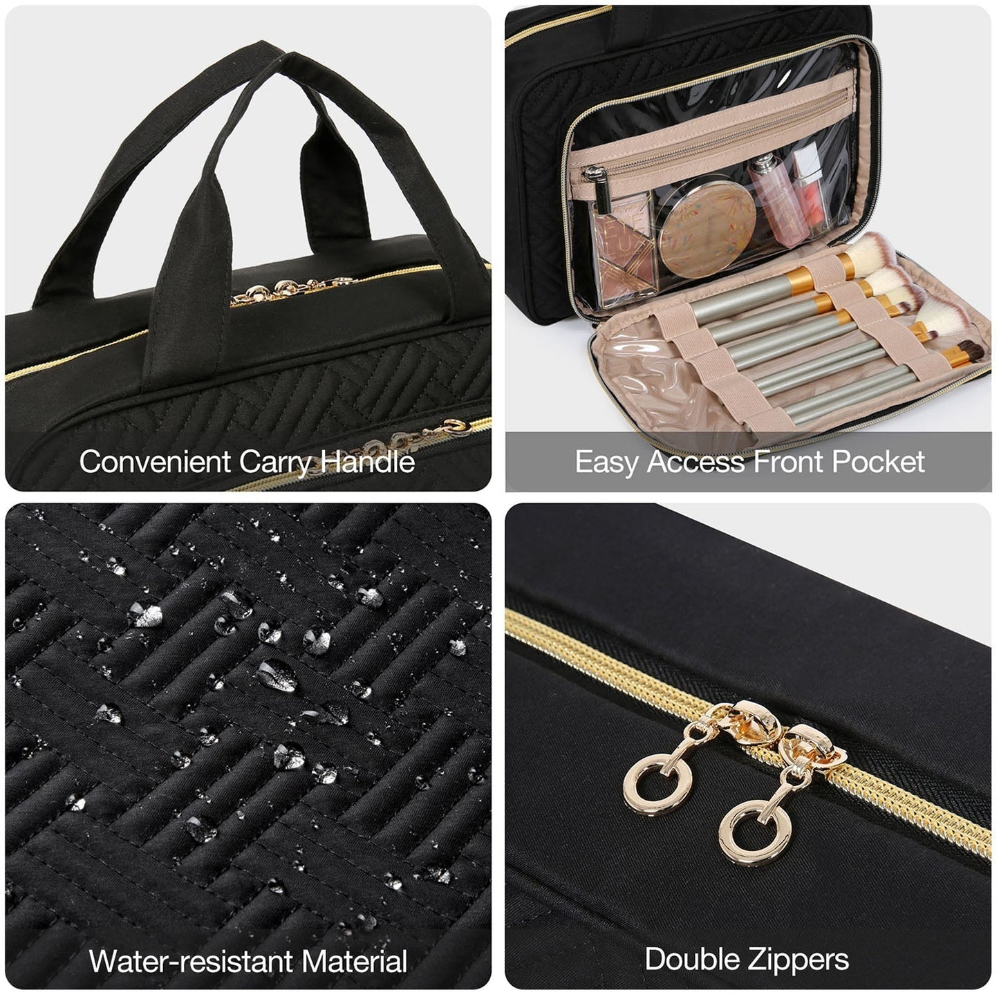 Waterdichte Toilettas met Doorzichtige Reisset – Luxe Opberg- & Make-up Tas voor Reizen