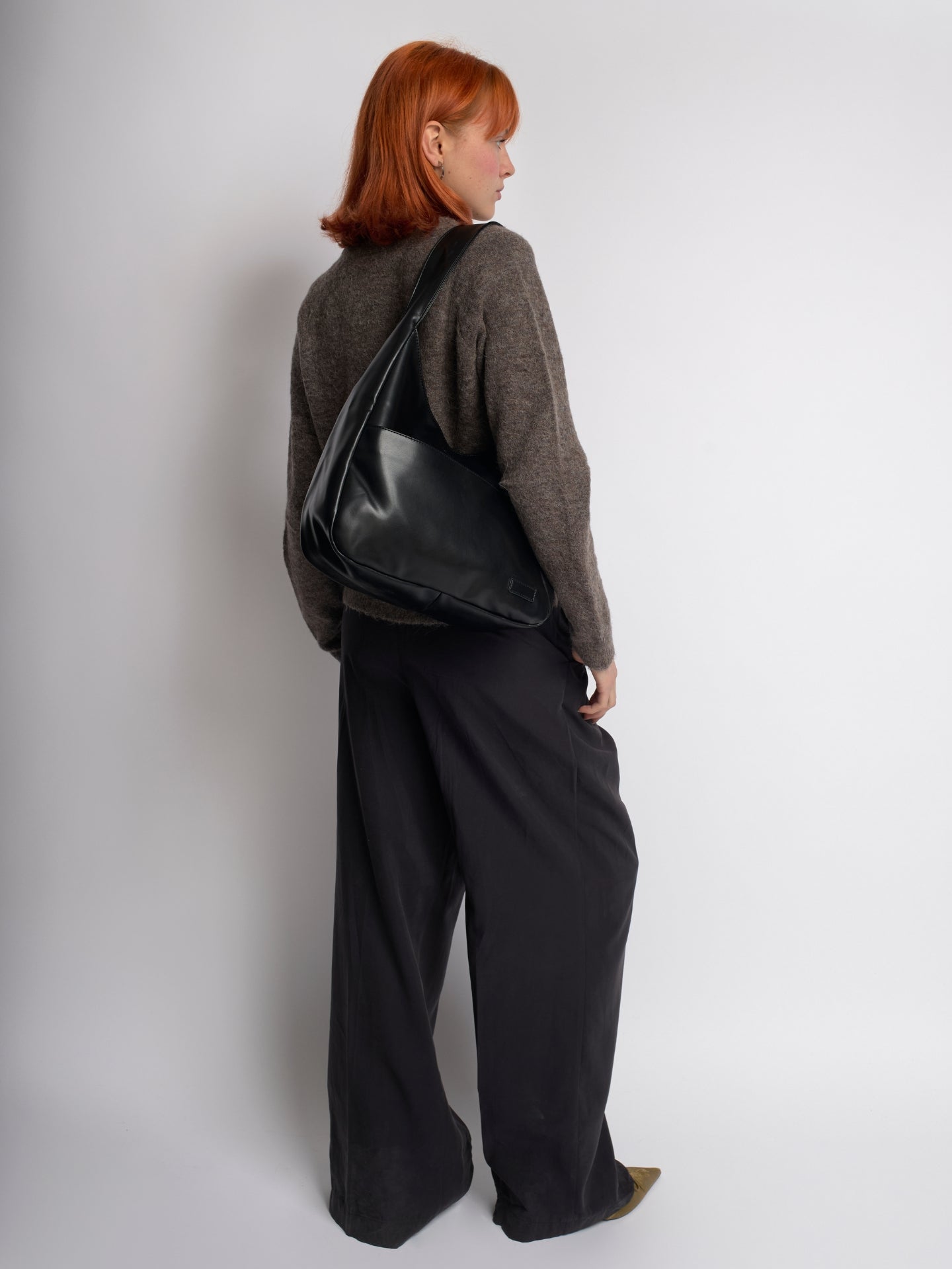 Minimalistische Hobo Schoudertas – Vegan Leer