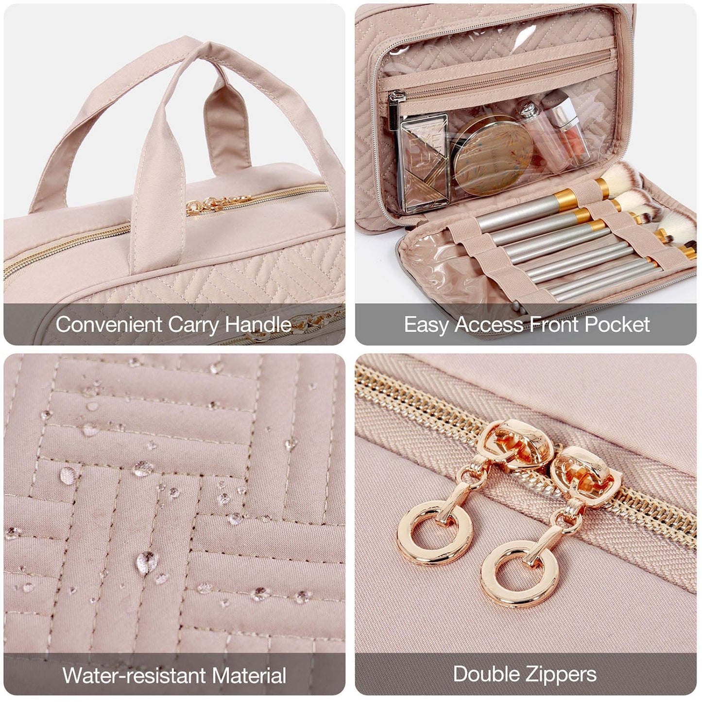 Waterdichte Toilettas met Doorzichtige Reisset – Luxe Opberg- & Make-up Tas voor Reizen